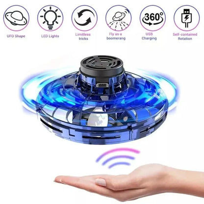 UFO Shaped Gesture Controlled Flying Ball Drone with 360° Rotation & LED Light