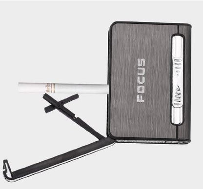 2 in 1 Automatic Cigarette Case with Lighter