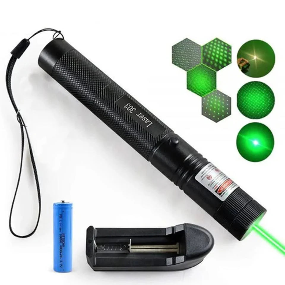 8in1 Rechargeable 303 Type Green Laser Pointer
