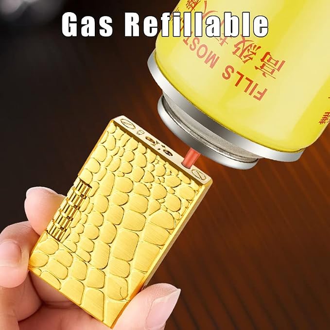 Golden Dunhill Lighter - Polished - Refillable