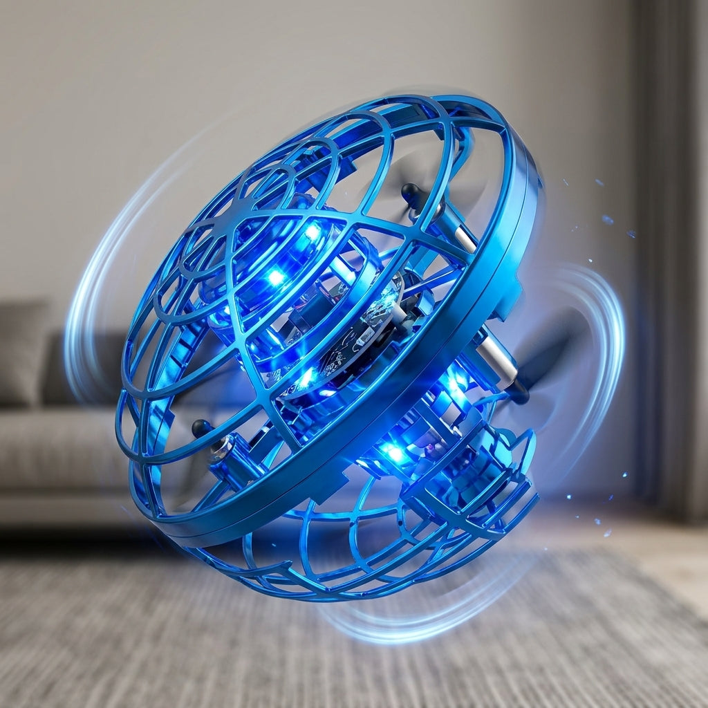 UFO Shaped Gesture Controlled Flying Ball Drone with 360° Rotation & LED Light