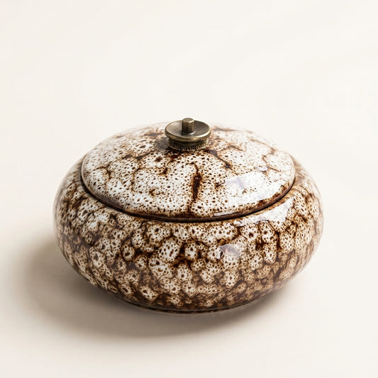 Ceramic Cigarette Tray with Lid