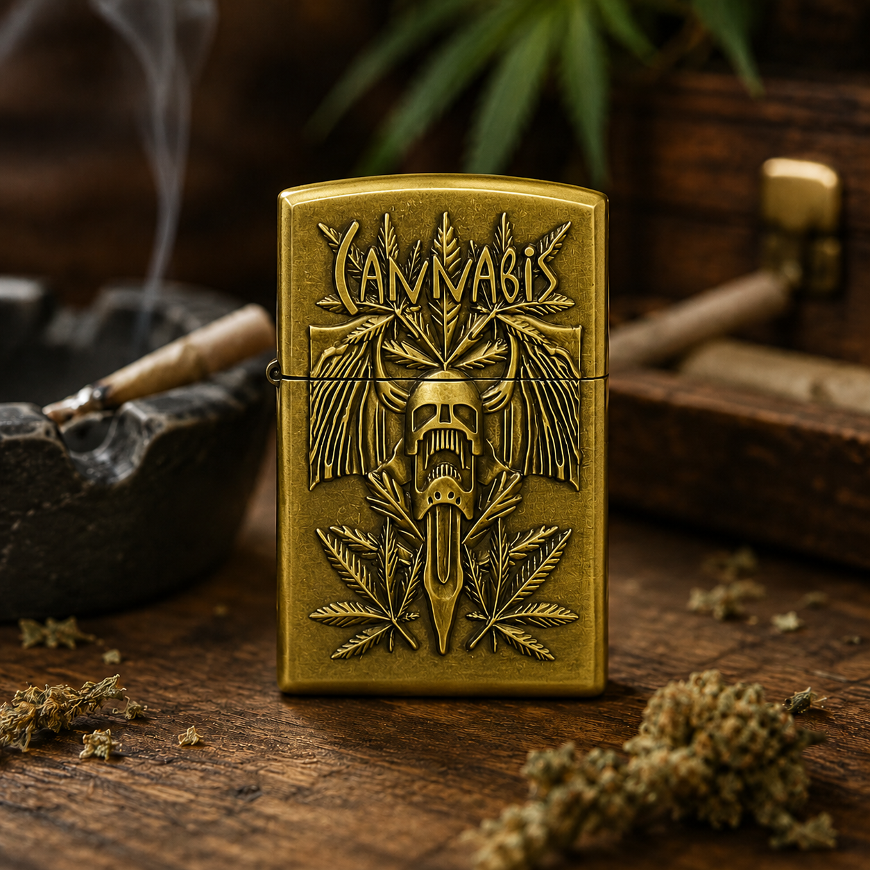 3D Weed logo zippo lighter