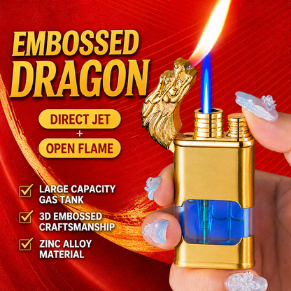 New Dragon Dual Flame Lighter-Large Tank- Refillable
