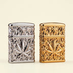 Royal Leaf Engraved Jet Lighter (Metallic)