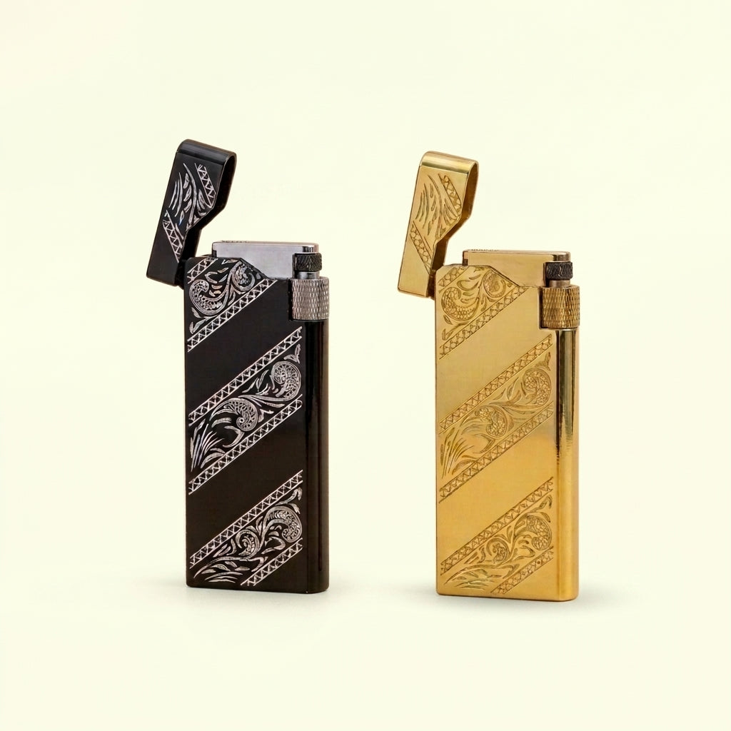 Stylish Gold Polished Lighter - Refillable