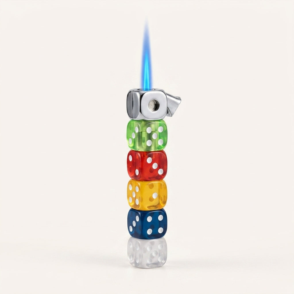 New Dice Shape Jet Flame Lighter-Refillable