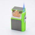 Luminous Cigarette Case, Cigarette Storage Box Open Pocket Holder with Heat  Pressure Lighter