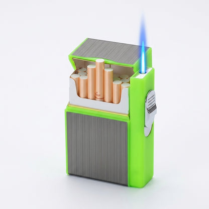 Luminous Cigarette Case, Cigarette Storage Box Open Pocket Holder with Heat  Pressure Lighter