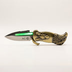 Eagle Head Green flame Windproof Lighter With Built in Knife