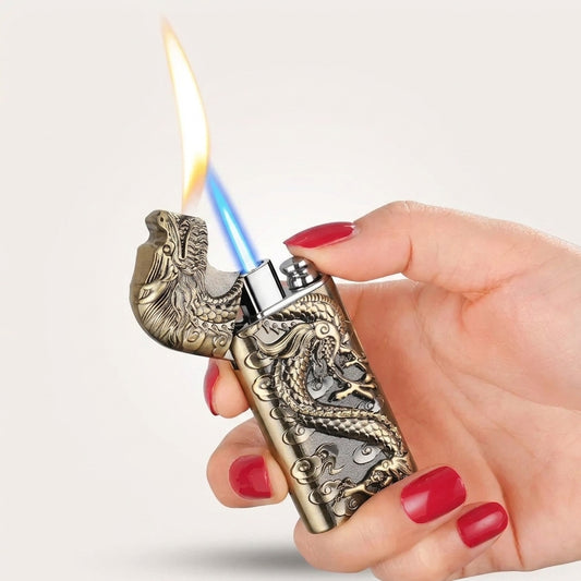 3D Dragon Double Flame Lighter-refillable