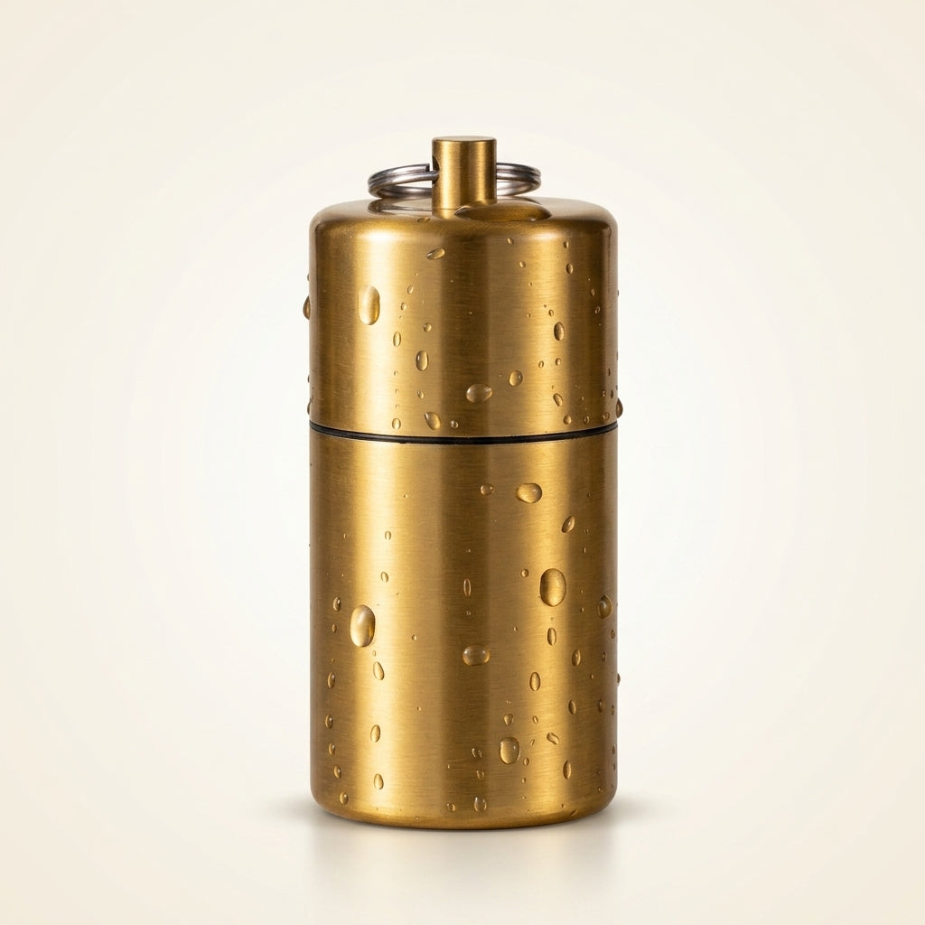 Metal Round Shaped Cigarette Holder with Keychain