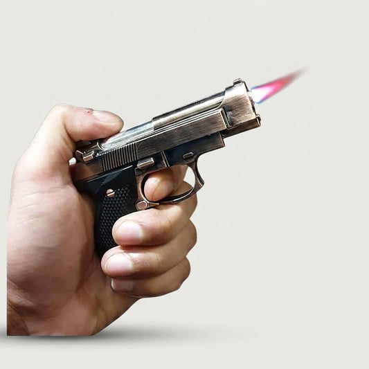Mini Gun Lighter-Metal Gun Lighter-High Flame-Windproof