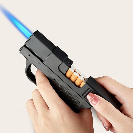 Creative Gun Lighter Cigarette Box
