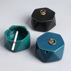 Ceramic Ashtray for Home - Creative Desk Ashtray With Lid