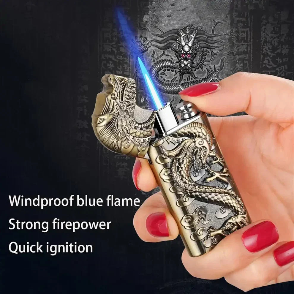 3D Dragon Double Flame Lighter-refillable
