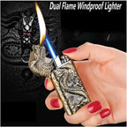 3D Dragon Double Flame Lighter-refillable