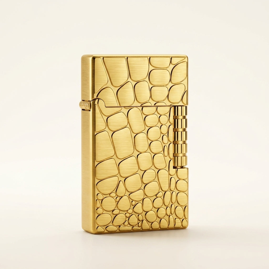 Golden Dunhill Lighter - Polished - Refillable