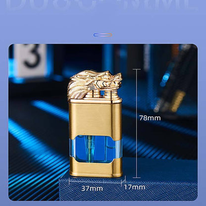 New Dragon Dual Flame Lighter-Large Tank- Refillable