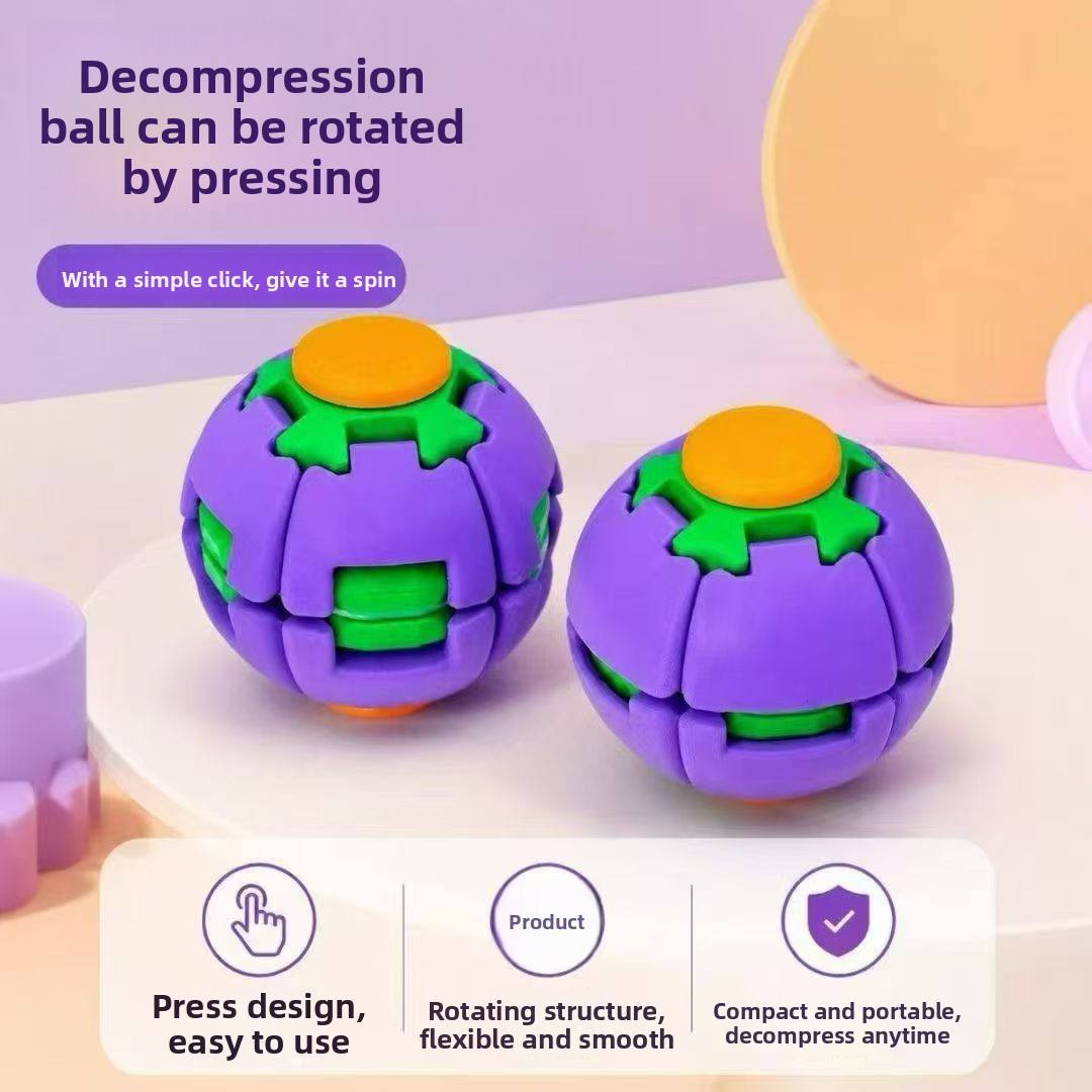 Colorful 3D Printed Press Fidget UFO Spinner Ball | Random Colors | Mallo Mall