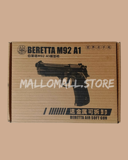 Beretta Airsoft Toy Gun – Realistic Metal Finish (Imported) with Box