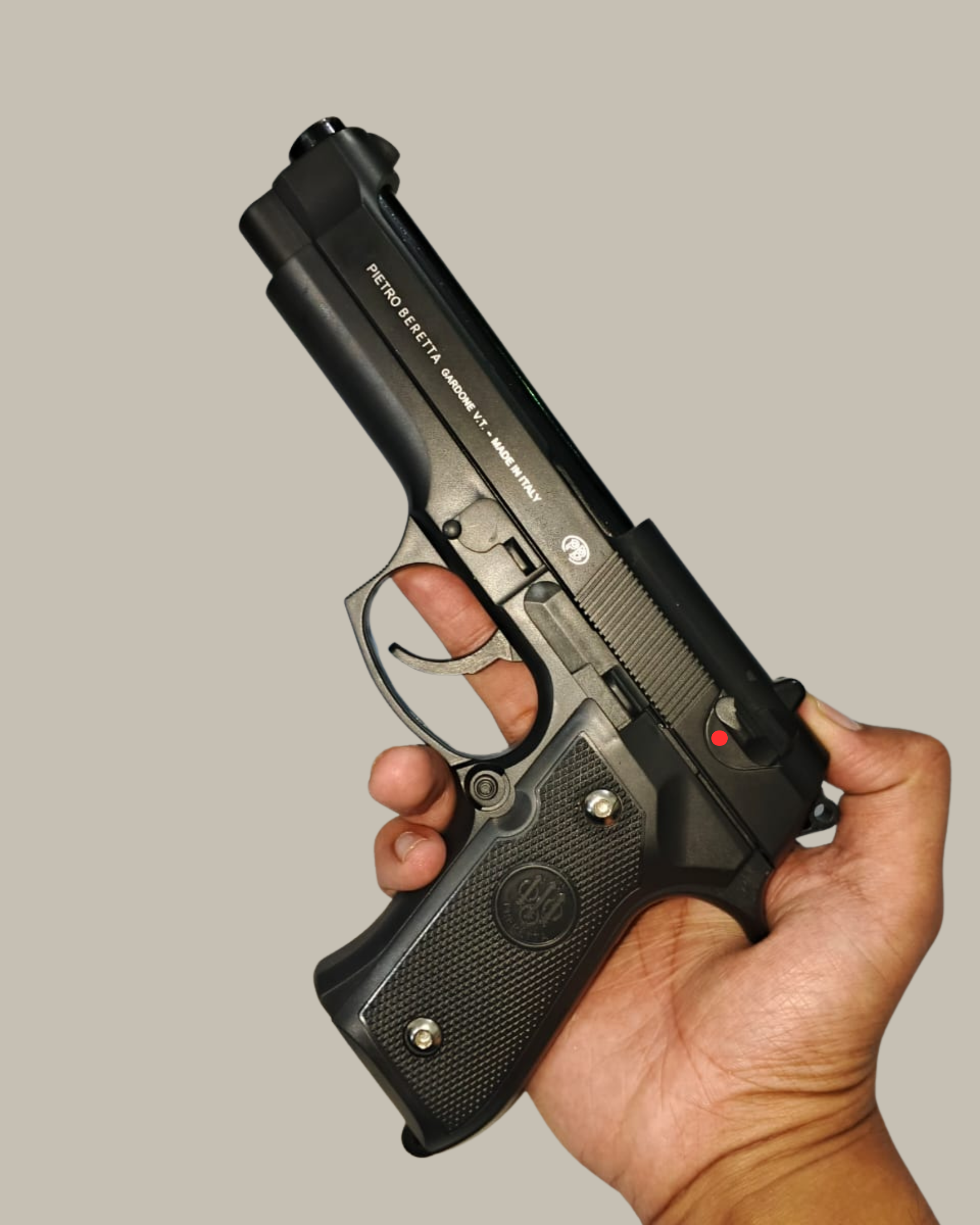 1 - Beretta 9mm Airsoft Gun Made in Italy – M92 Black Edition