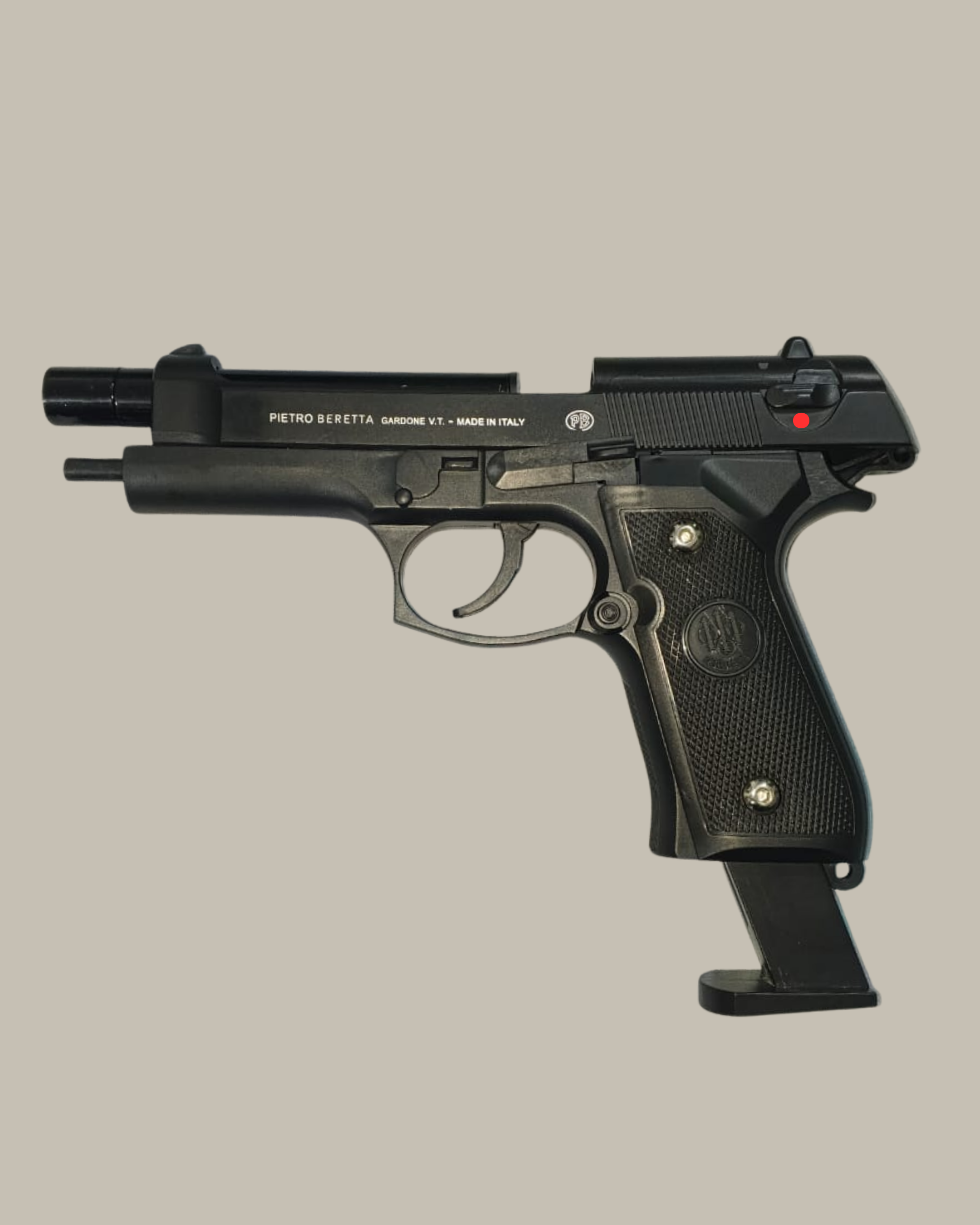 1 - Beretta 9mm Airsoft Gun Made in Italy – M92 Black Edition