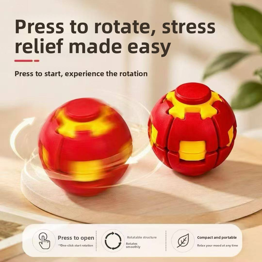 Colorful 3D Printed Press Fidget UFO Spinner Ball | Random Colors | Mallo Mall